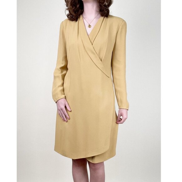 Vintage Giorgio Armani 80s 90s Blazer Dress Mini Midi Office Suit Old Money Luxe - Picture 9 of 9